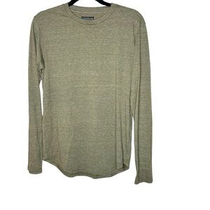Goodlife Tri-Blend L/S Scallop Crew Long Sleeve in Olive Small